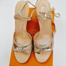 Tod’s Metallic Leather Sandals