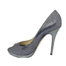 Jimmy Choo Anthracite Leather Heels