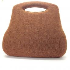 Chanel Brown Wool Handbag
