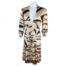 Cavalli Zebra Print Viscose Dress