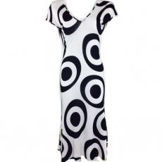 Versace Jeans Black & White Viscose Dress