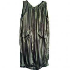 Dries Van Noten Khaki Silk Dress