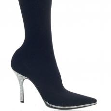 Rene Caovilla Black Lycra Boots