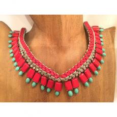 Vionnet Red Leather Necklace
