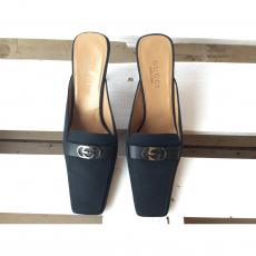 Gucci Black Fabric Heels