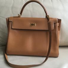 Hermes Tan Leather Handbag