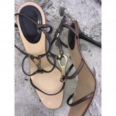 Gucci Brown Leather Sandals